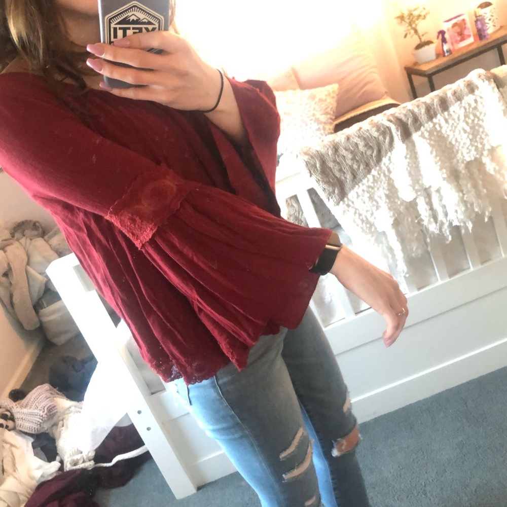 Hollister bell sleeve shirt